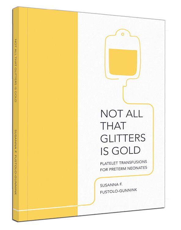 Proefschriftcover (kleur) Not all that glitters is gold - Suzanne Fustolo-Gunnink